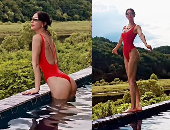 클라라, 강렬한 수영복 입고 잘록 허리+애플힙 자랑…꾸준한 관리 비결 있다고?